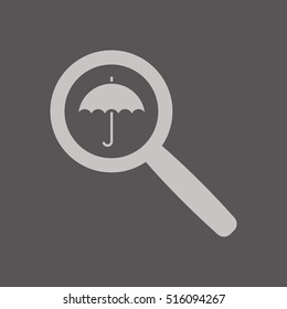 Umbrella Icon. Flat design.