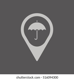 Umbrella Icon. Flat design.