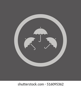 Umbrella Icon. Flat design.