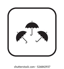 Umbrella Icon. Flat design.
