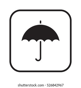 Umbrella Icon. Flat design.