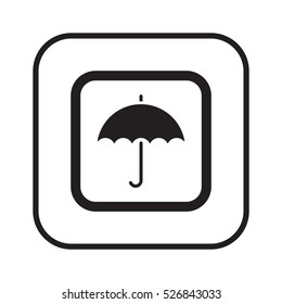 Umbrella Icon. Flat design.