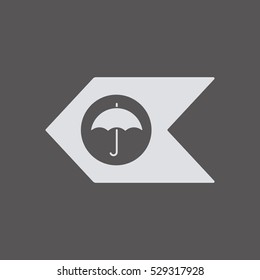 Umbrella Icon. Flat design.