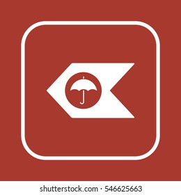 Umbrella Icon. Flat design.