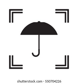 Umbrella  icon. Flat design.