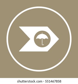 Umbrella Icon. Flat design.