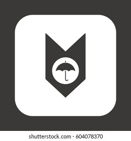 Umbrella Icon. Flat design.