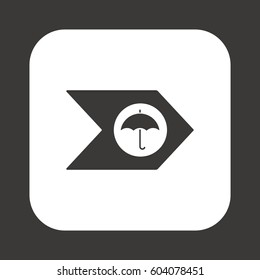 Umbrella Icon. Flat design.