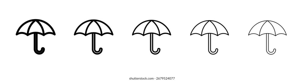 Umbrella icon Flat design on isolated background
