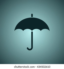 umbrella Icon, flat design style