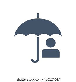 umbrella Icon, flat design style