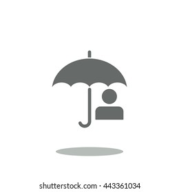 umbrella Icon, flat design style