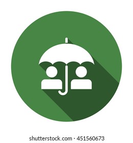 umbrella Icon, flat design style