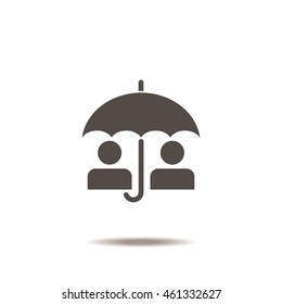 umbrella Icon, flat design style