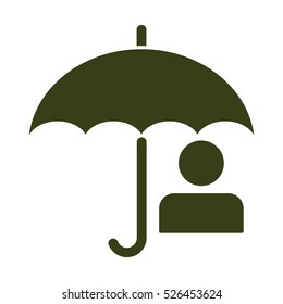 umbrella Icon, flat design style