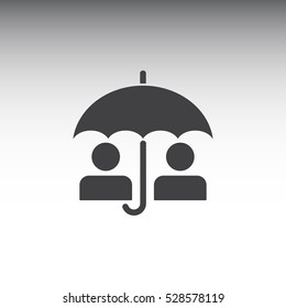 umbrella Icon, flat design style