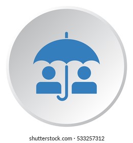 umbrella Icon, flat design style