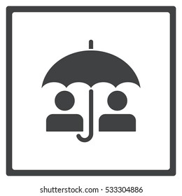 umbrella Icon, flat design style