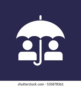 umbrella Icon, flat design style