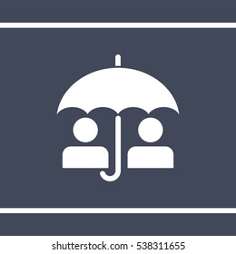 umbrella Icon, flat design style