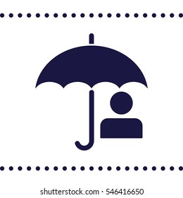 umbrella Icon, flat design style