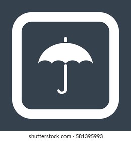 umbrella Icon, flat design style