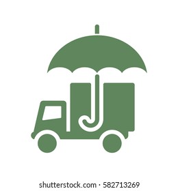 umbrella Icon, flat design style