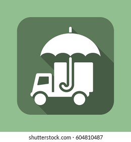 umbrella Icon, flat design style