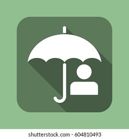 umbrella Icon, flat design style