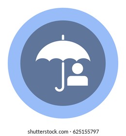 umbrella Icon, flat design style