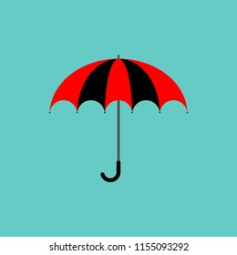 Umbrella icon flat design. vector illustration.