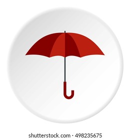 Umbrella icon. Flat illustration of umbrella vector icon for web