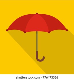Umbrella icon. Flat illustration of umbrella vector icon for web