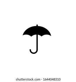 icono del paraguas. plana, simple, negra,