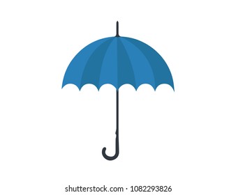 umbrella icon in flat style isolated vector illustration on white transparent background