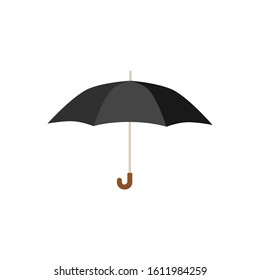 umbrella icon in flat style isolated vector illustration on white transparent background