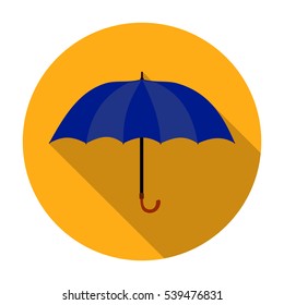 Umbrella icon in flat style isolated on white background. England country symbol stock vector illustration.