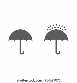 Umbrella Icon flat style on white background vector illustration