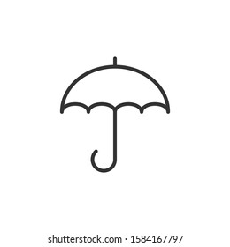 Umbrella icon in flat style. Parasol vector illustration on white isolated background. Canopy business concept.