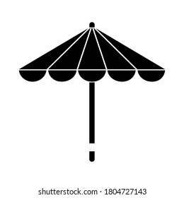 
umbrella icon, in a flat style. summer theme