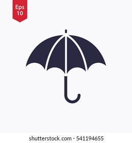Umbrella Icon. Flat Symbol. Vector Illustrated Sign.