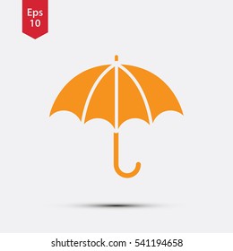 Umbrella Icon. Flat Symbol. Vector Illustrated Sign.