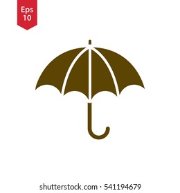 Umbrella Icon. Flat Symbol. Vector Illustrated Sign.