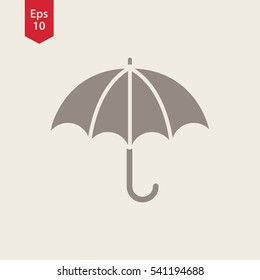 Umbrella Icon. Flat Symbol. Vector Illustrated Sign.