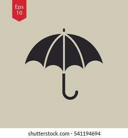 Umbrella Icon. Flat Symbol. Vector Illustrated Sign.