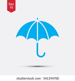 Umbrella Icon. Flat Symbol. Vector Illustrated Sign.