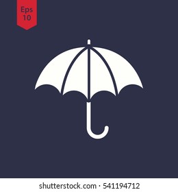 Umbrella Icon. Flat Symbol. Vector Illustrated Sign.