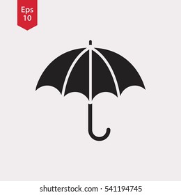 Umbrella Icon. Flat Symbol. Vector Illustrated Sign.