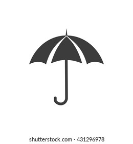 Umbrella icon. Flat vector illustration in black on white background. EPS 10