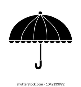 umbrella icon - flat icon - vector rain protection - weather illustration, sign and symbol